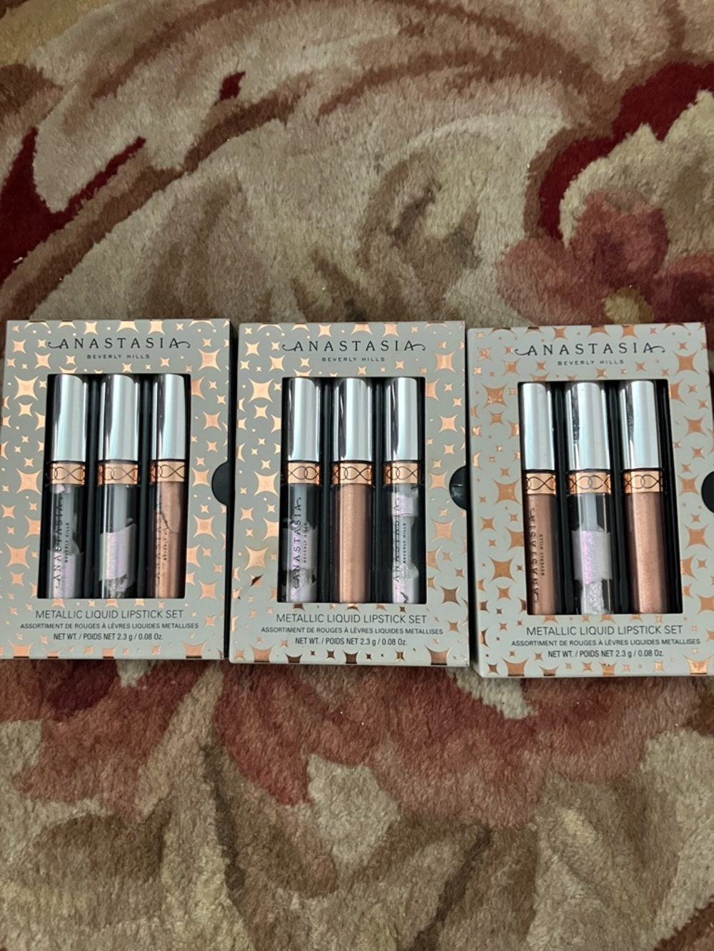 Anastasia Beverly Hills Metallic Liquid Lipstick Trio - Rose Gold, Nude, Bronze